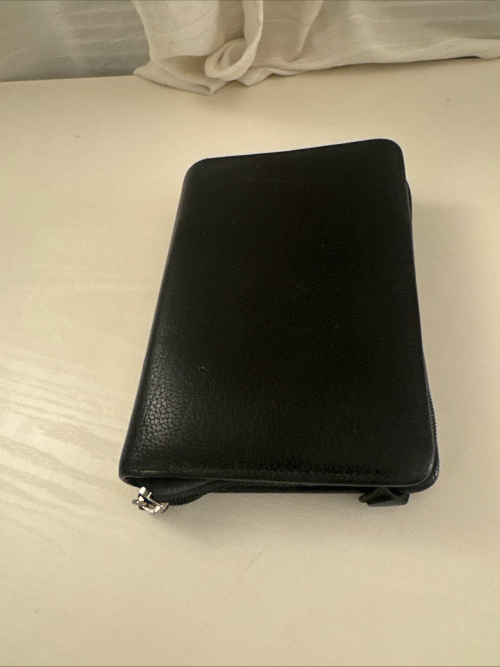 Vintage 90,s Franklin Quest Black Leather Zip Organizer planner